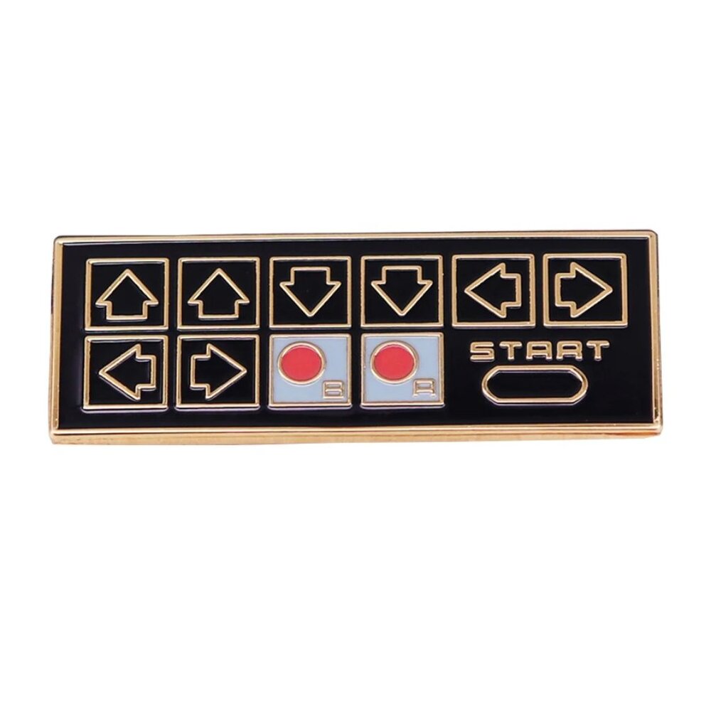NINTENDO NES CONTROLLER OIL DRIPPED ENAMEL PIN LAPEL PIN BROOCH NWT